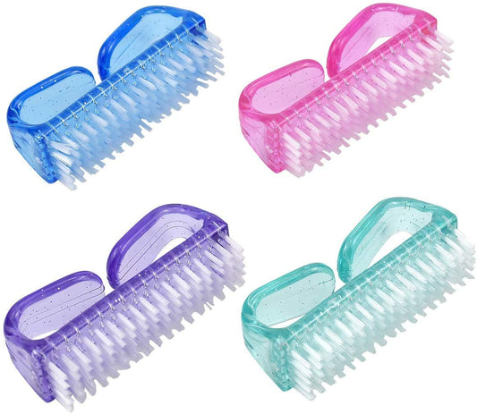 Nail Brush, 4 Pack Handle Grip Nail Brush Nail Hand Scrubbing Cleaning Brush for Toes and Nails Cleaner