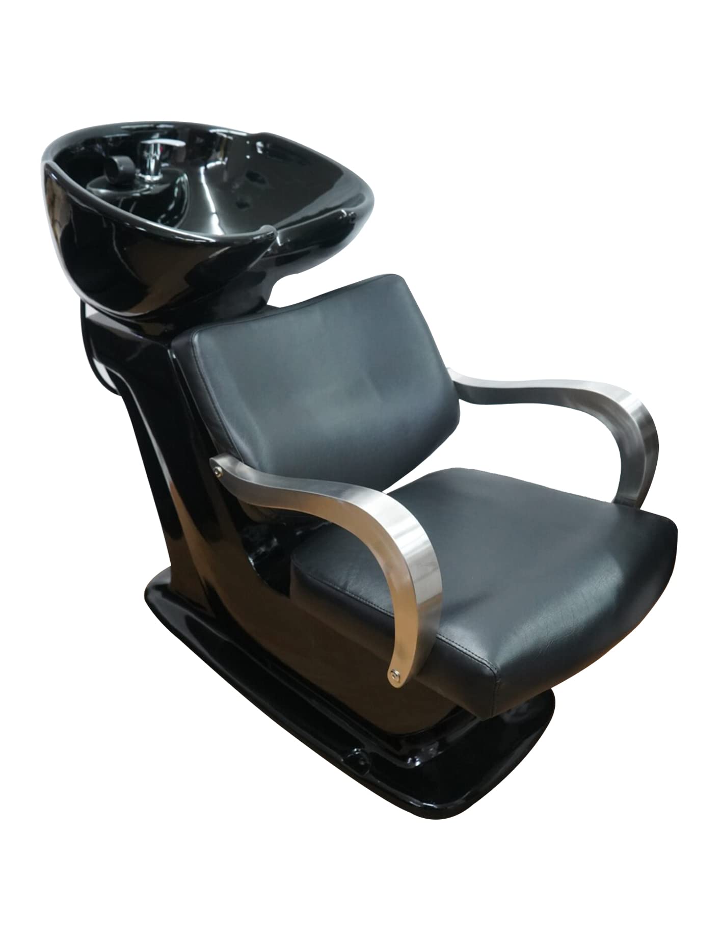 MEISHIDA Classic Heavy Duty Shampoo Chair Hair Back Wash Sink for Men&Women Barbershop, Beauty Salon & Spa Furniture (Black3)