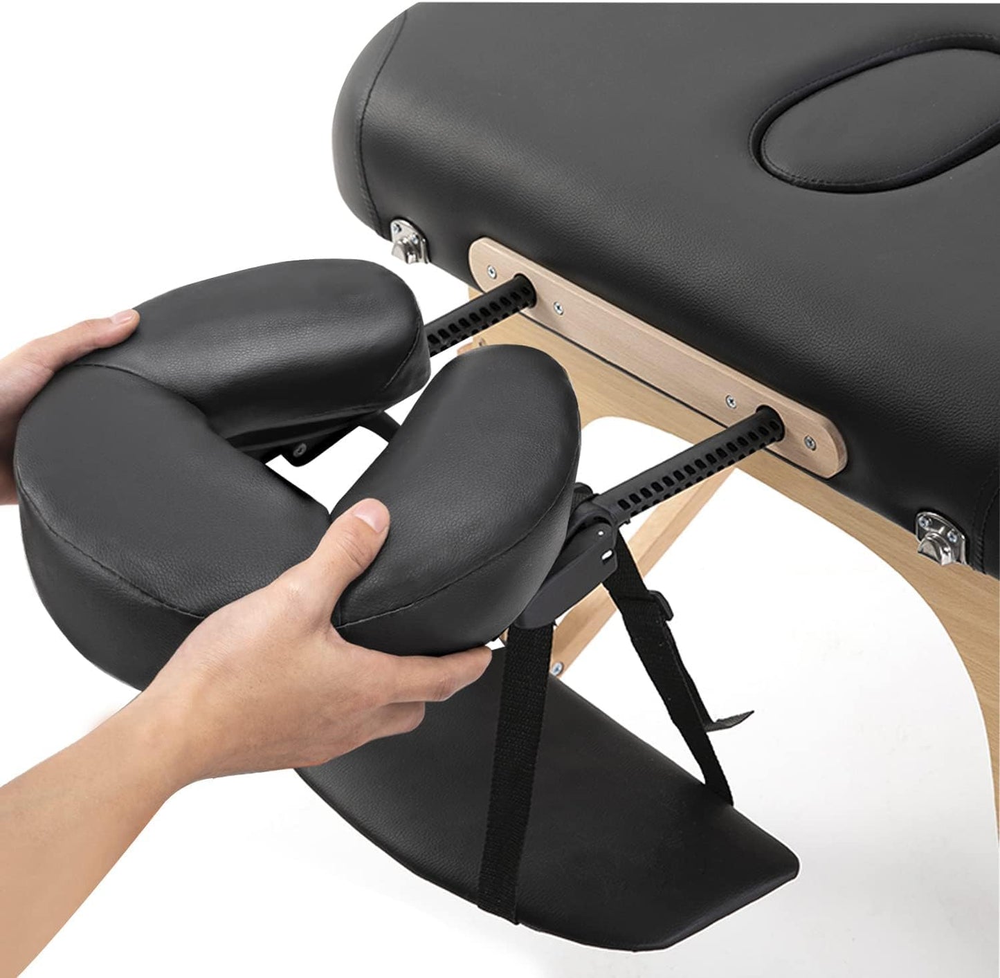 Adjustable Massage Table Face Cradle, Massage Headrest Cradle with Face Cushion, Massage Headrest Platform with Pillow Adjustable Cradle Head...