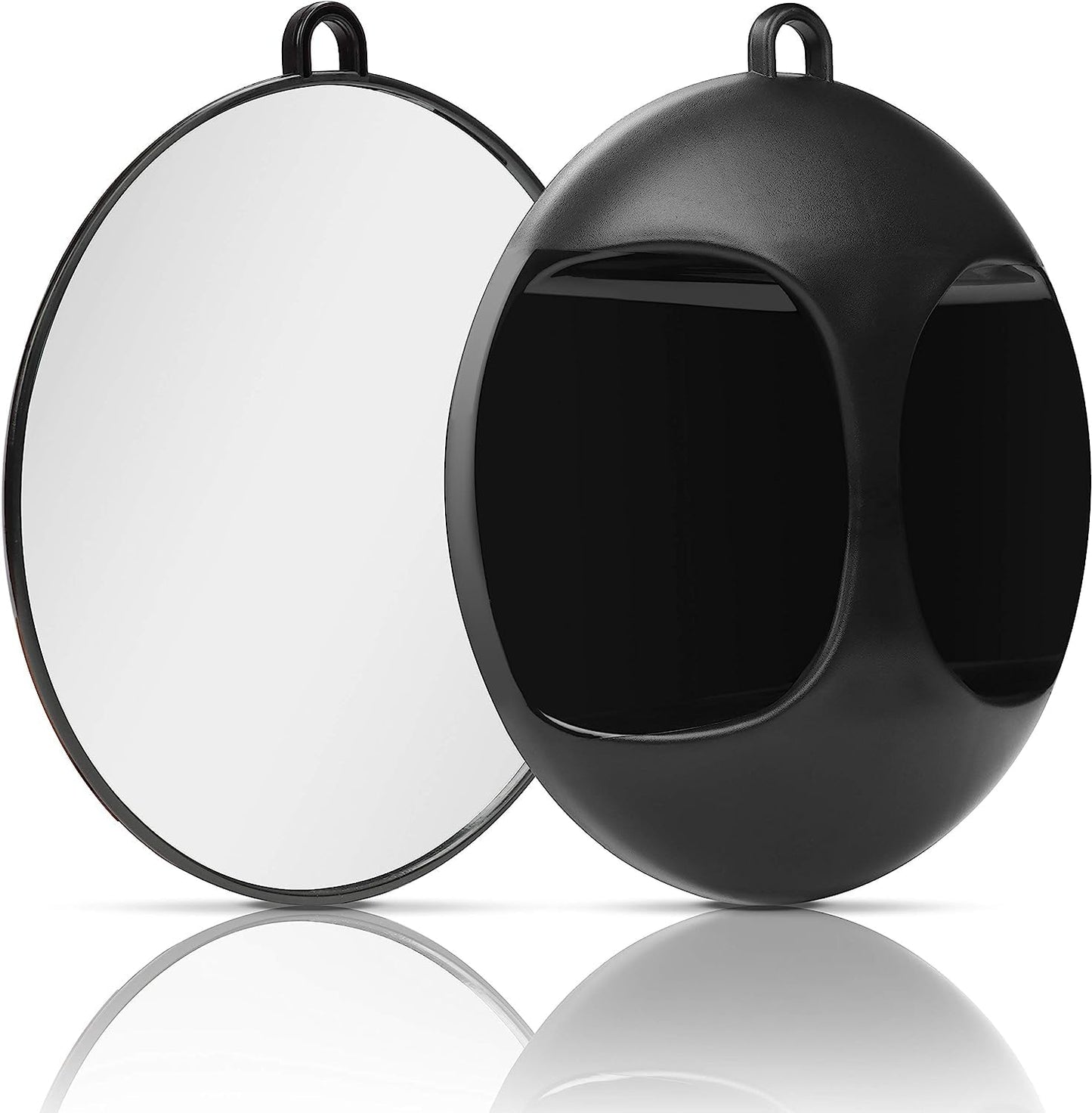 Lightweight Handheld Round Hairdressing Mirror -Professional Use- Handle or Hang on the Wall for Barbers, Salons and Beauticians