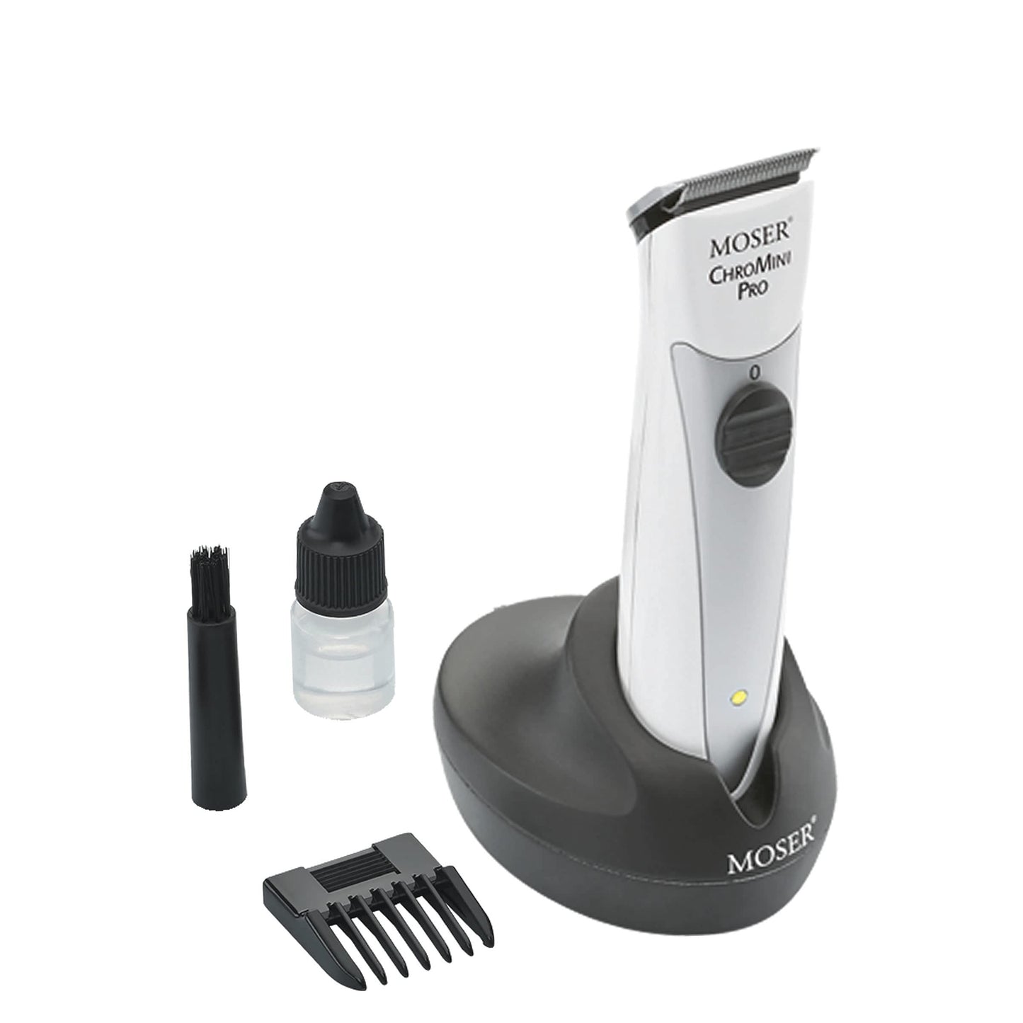 Moser 1591-0167,Chromini Pro Professional Cordless Trimmer, White, Small