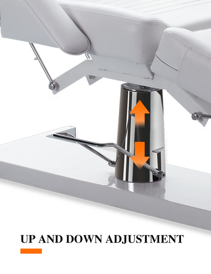 MEISHIDA Massage Facial Bed Adjustable Table Chair With Hydraulic Pump, 360° Swivel Massage Esthetician Table,Beauty Salon Spa Massage Beauty Equipment (white)