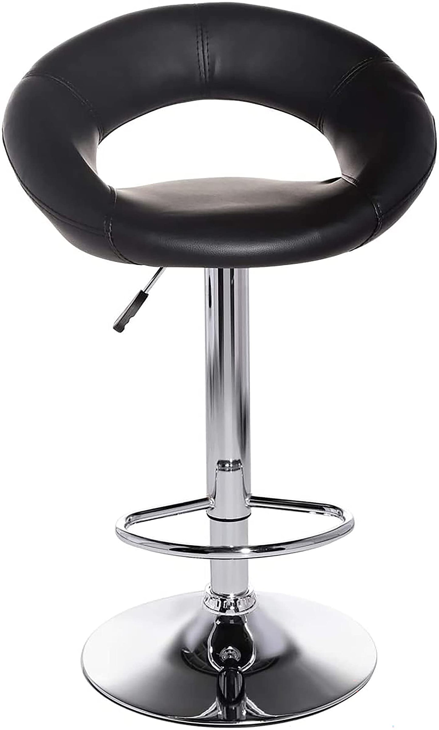 Adjustable Swivel Bar Stool 360 Round Shape (Black)