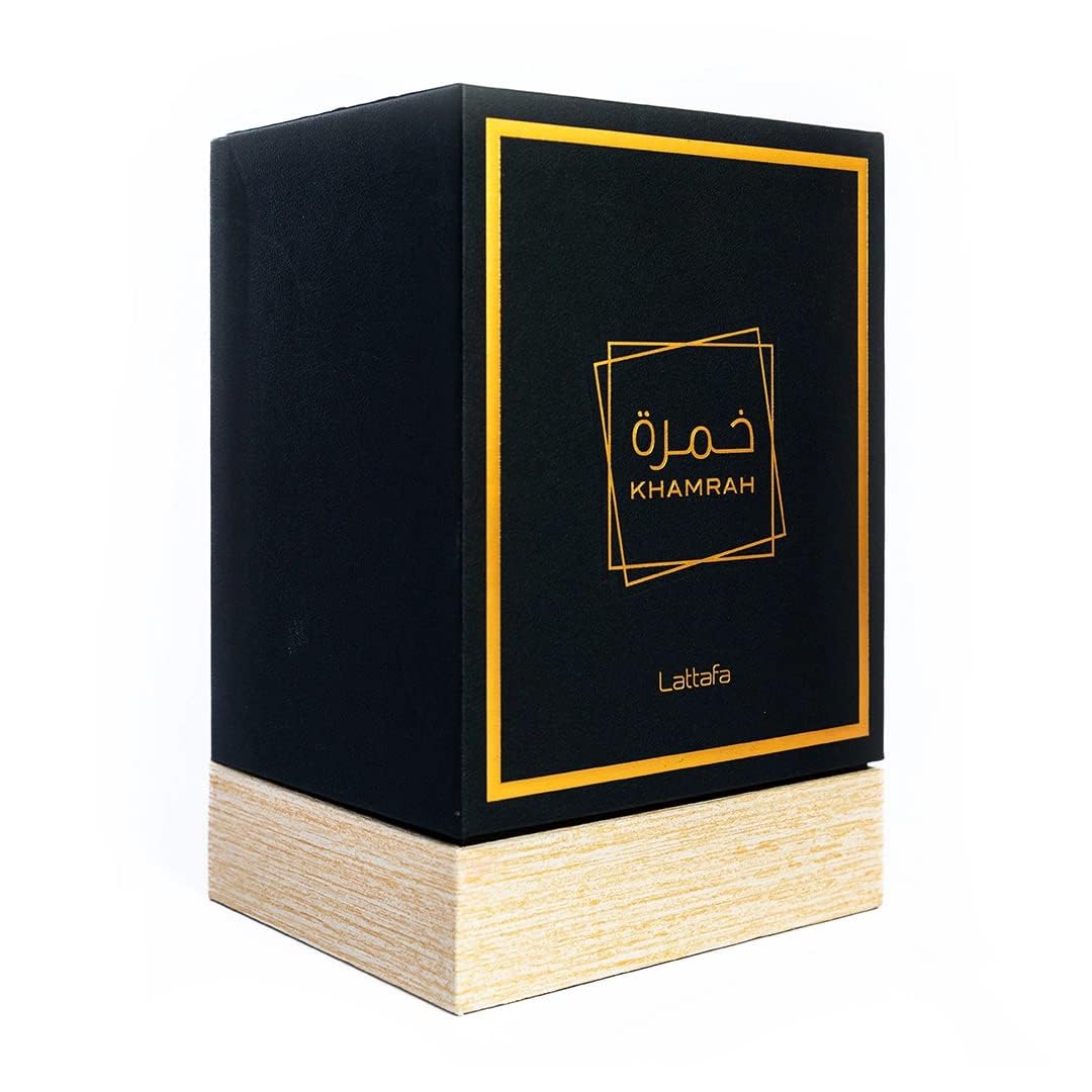 Lattafa Perfumes Khamrah for Unisex Eau de Parfum لطافة للعطور خمرة للجنسين - أو دي بارفان، 3.4 أونصة