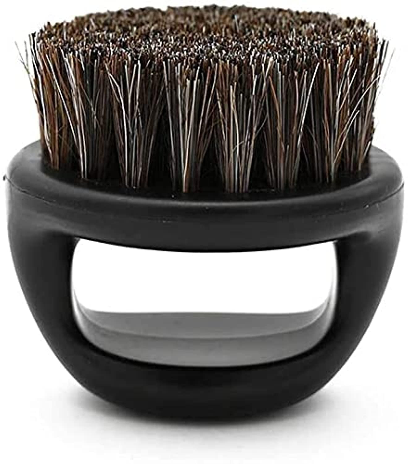 Beard Brush Horse Bristle Portable Cleaning Brush for Men's Beard - 1 Piece (BLACK)