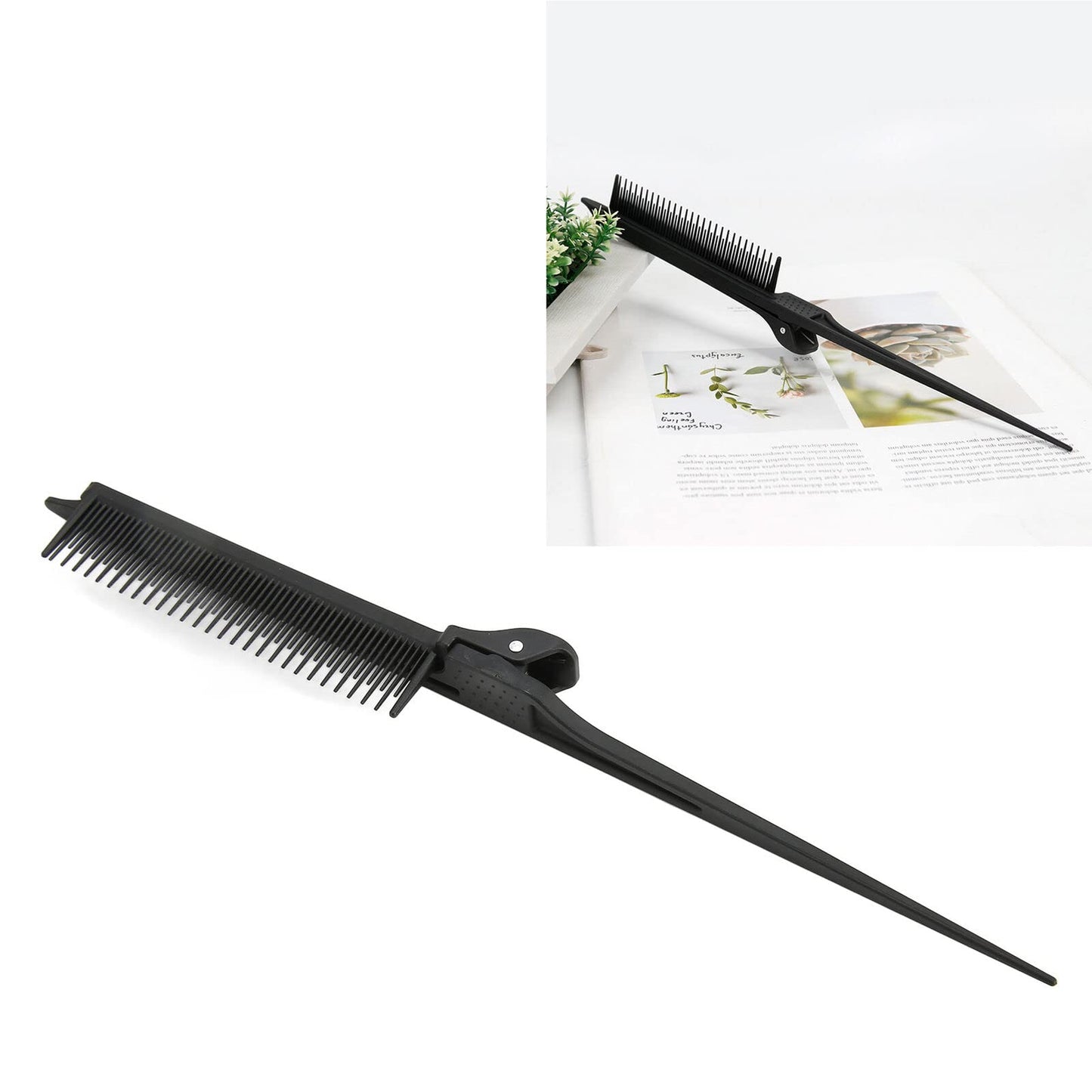 Tail Clip Comb Highlighting Non Slip Handle Comb