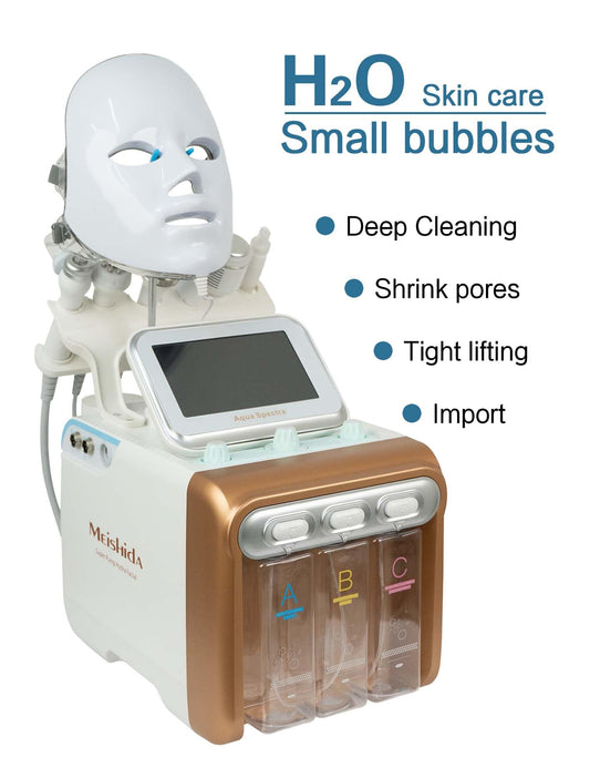 MEISHIDA Hydrogen Oxygen Facial Machine - Multi-Functional Skin Rejuvenation with Nano Mist and Ultrasonic Tightening (NN-02)