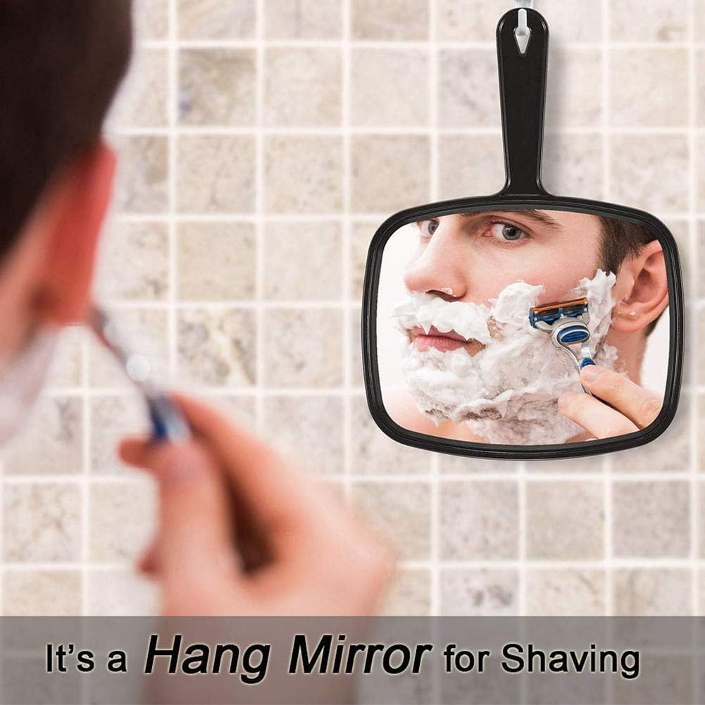 Hand Mirror Handheld Makeup Mirror with Handle for Barber Hairdressing