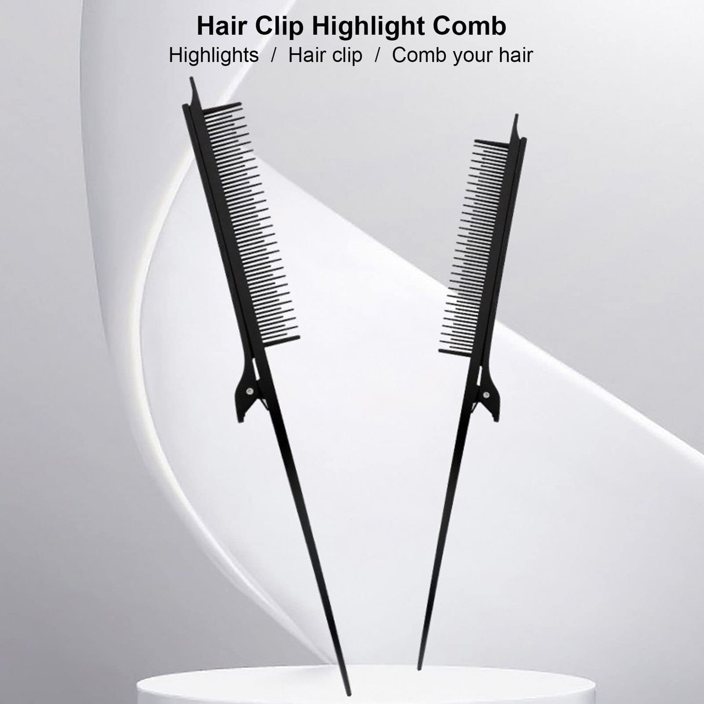 Tail Clip Comb Highlighting Non Slip Handle Comb