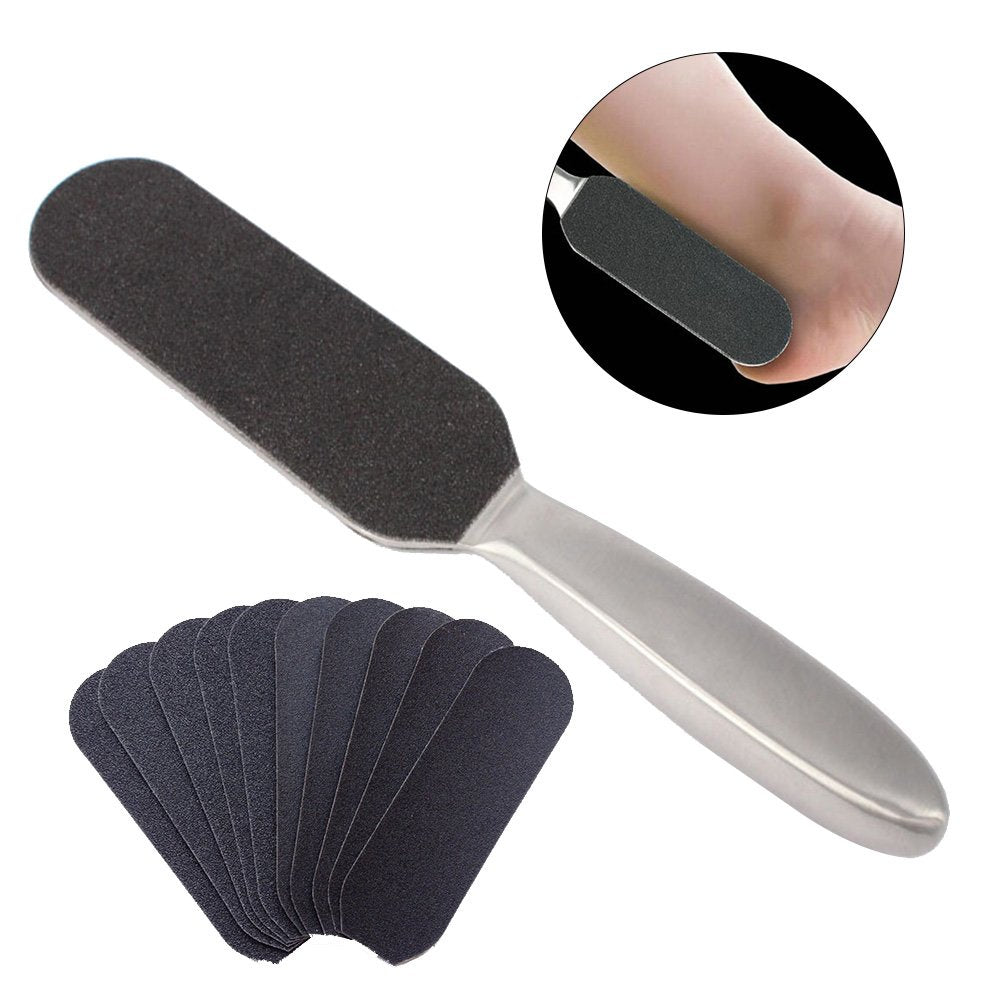 Foot Scrubber with Sticker and Nail Bowl