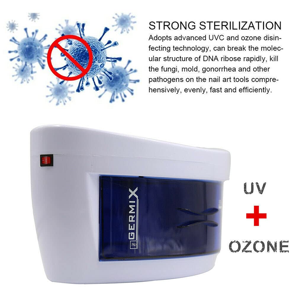 GERMIX UV Sterilizer for Sterilizing and Sanitize Beauty Tools, Nail Art Tools with Cabinet - Blue