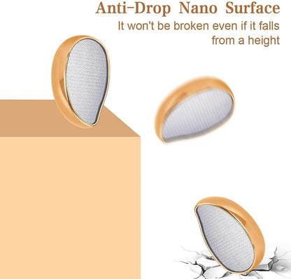 Glass Foot File Callus Remover, Innovative Nano Crystal Feet Scrubber for Travel Use, Portable Pedicure Foot Scraper for Cracked Heel (Normal)