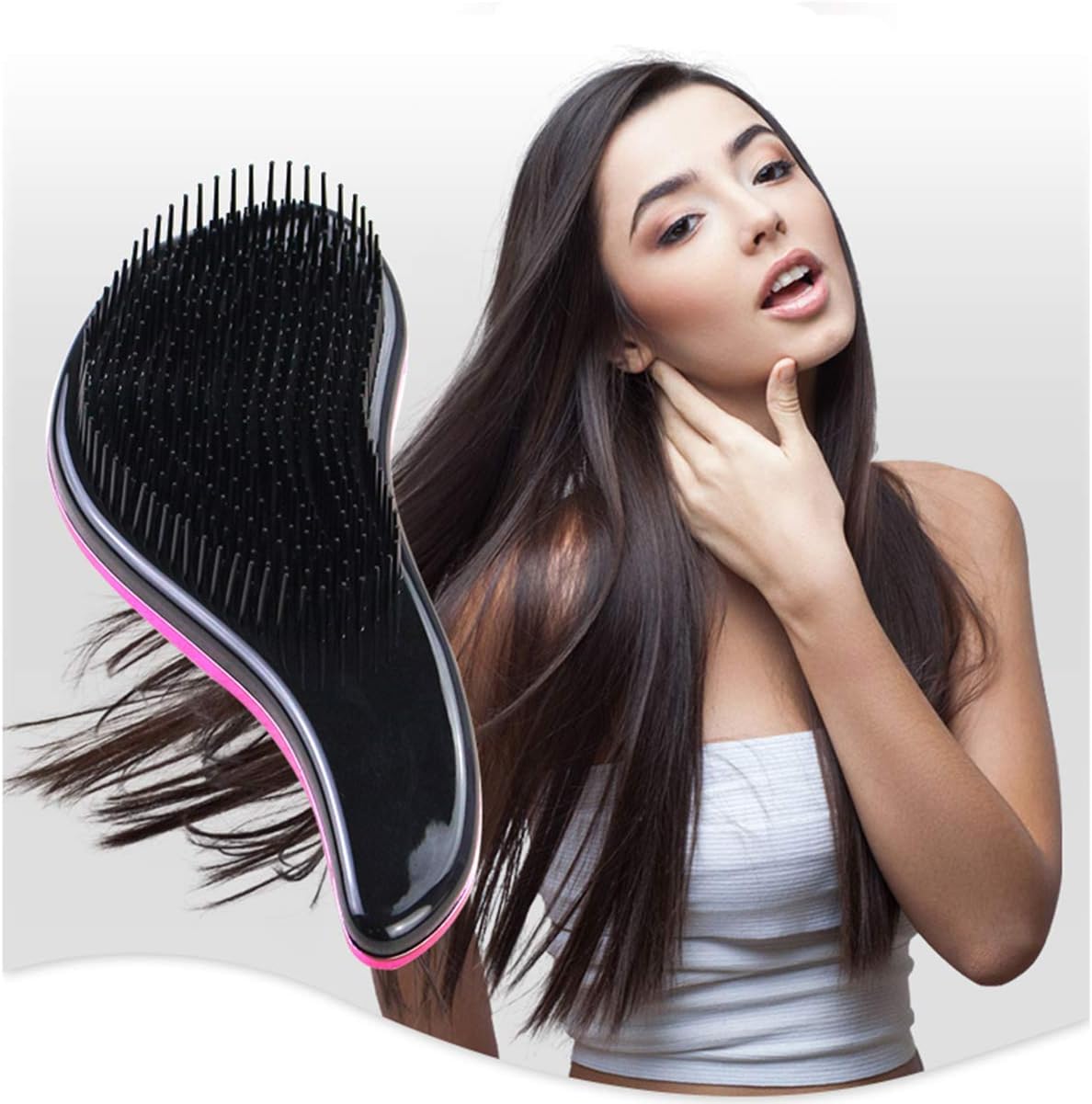 Hair Brush Tangle Detangling Comb Hair Brushes Salon Styling Tamer Massage (Color May Vary)