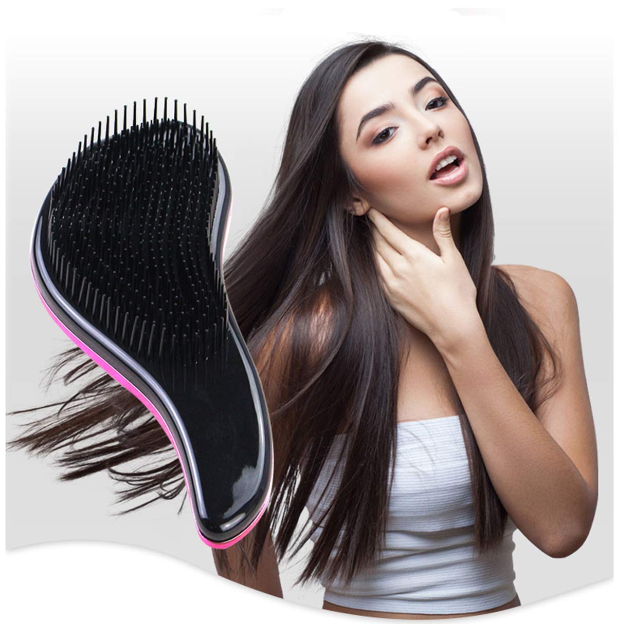 Hair Brush Tangle Detangling Comb Hair Brushes Salon Styling Tamer Massage (Color May Vary)