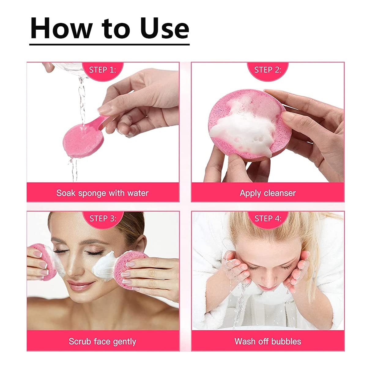 240 Pieces Compressed Facial Sponge for Estheticians Face Cleansing Sponge Makeup Removal Sponge Pad (Multicolor)