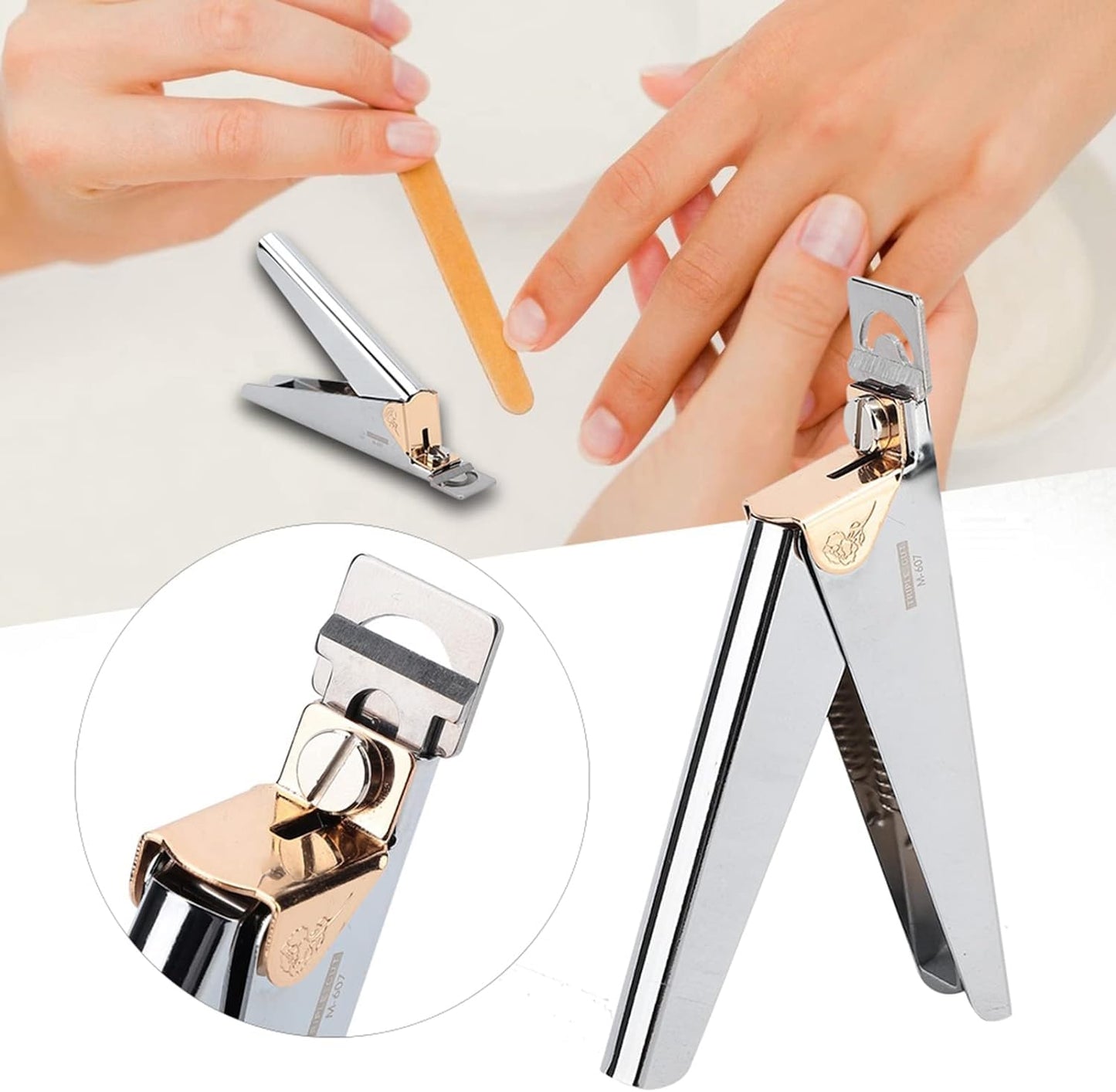 Professional U Shape Nail Clippers Scissors Manicure False Nail Tip Cutter Suitable for Acrylic Gel and Artificial Nail Tips