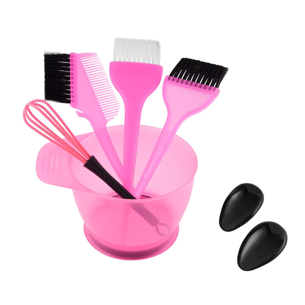 6-Piece Hair Dye Brush And Bowl Set PINK