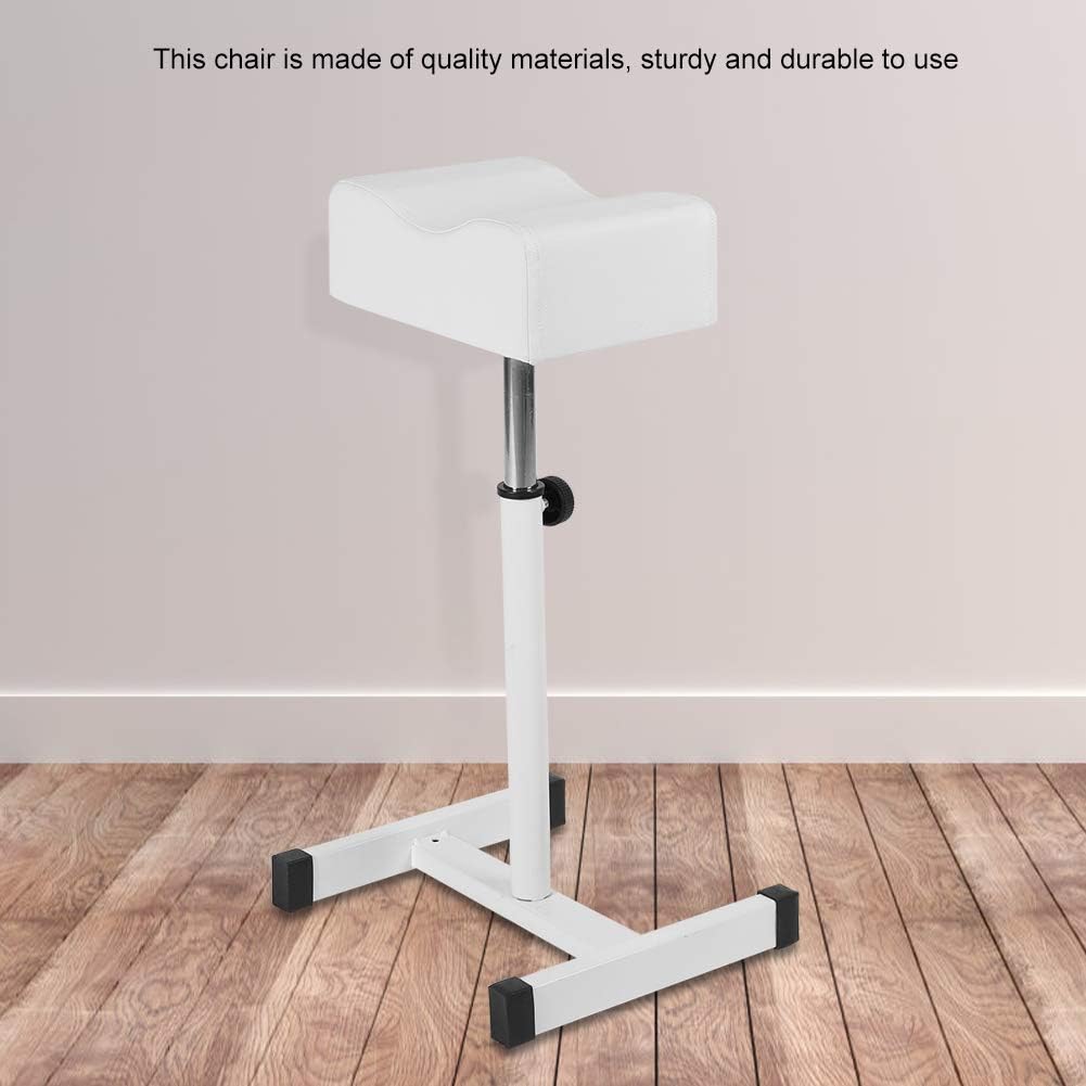 Stool Chair with Footrest,Adjustable Foot Care Pedicure Nail Stool,Pedicure Manicure Technician Nail Footrest Salon Spa Equipment(white)