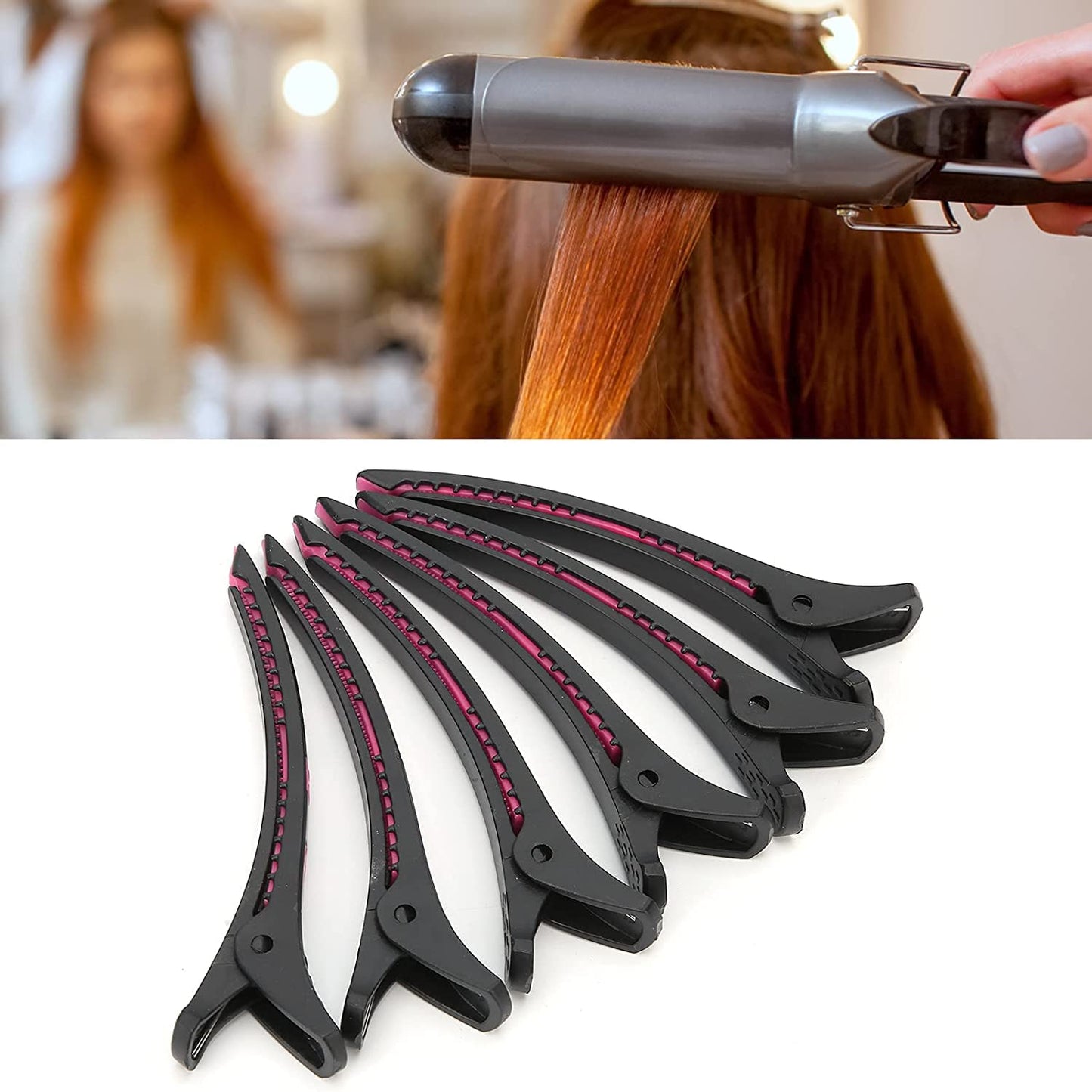 6pcs Duckbill Hair Clip Plastic Professional DIY Sectioning Clips Styling Tool for Hair Salon