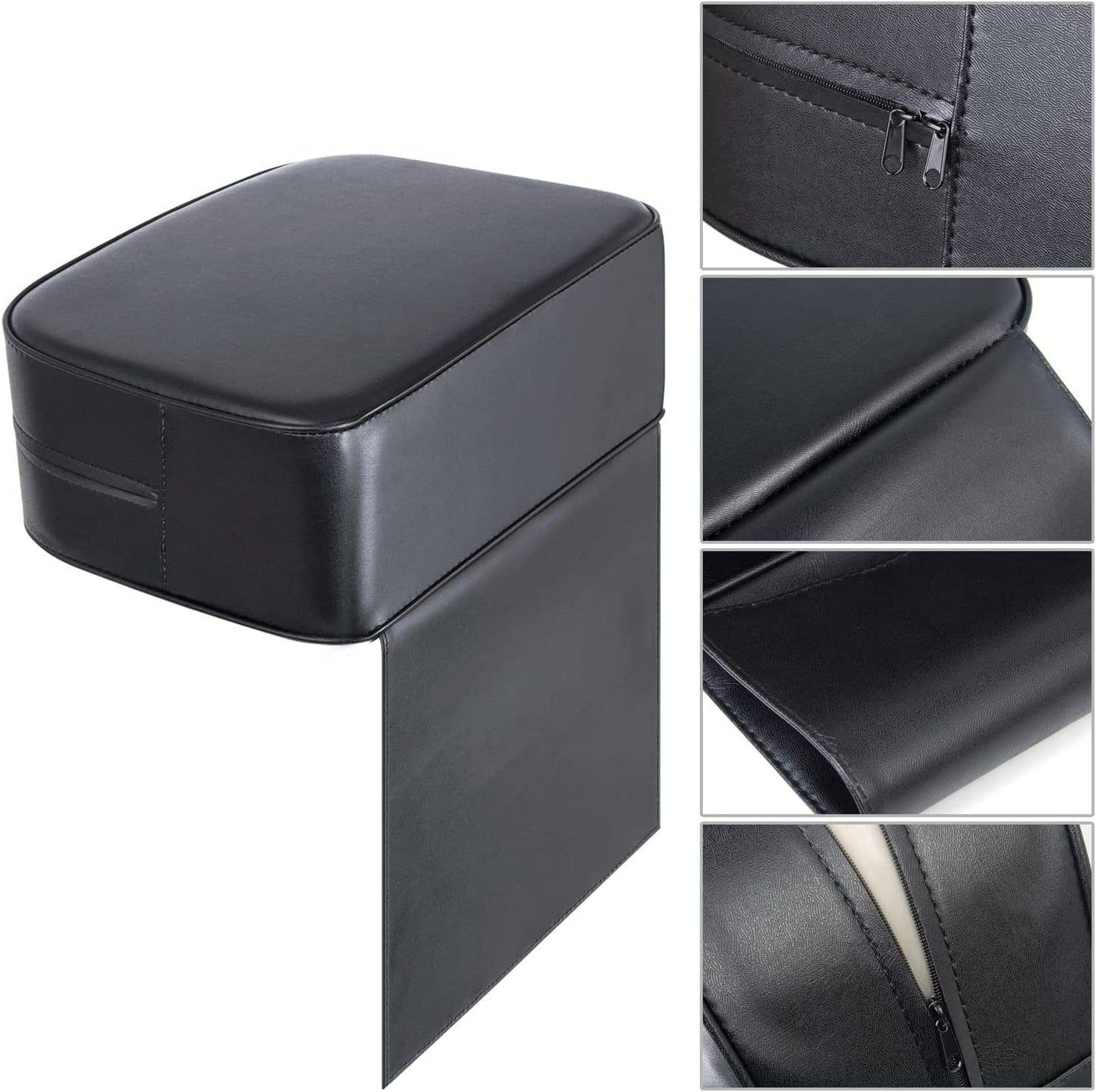 Salon Booster Seat Cushion for Child Hair Cutting, Cushion for Styling Chair, Barber Beauty Salon Spa Equipment Black