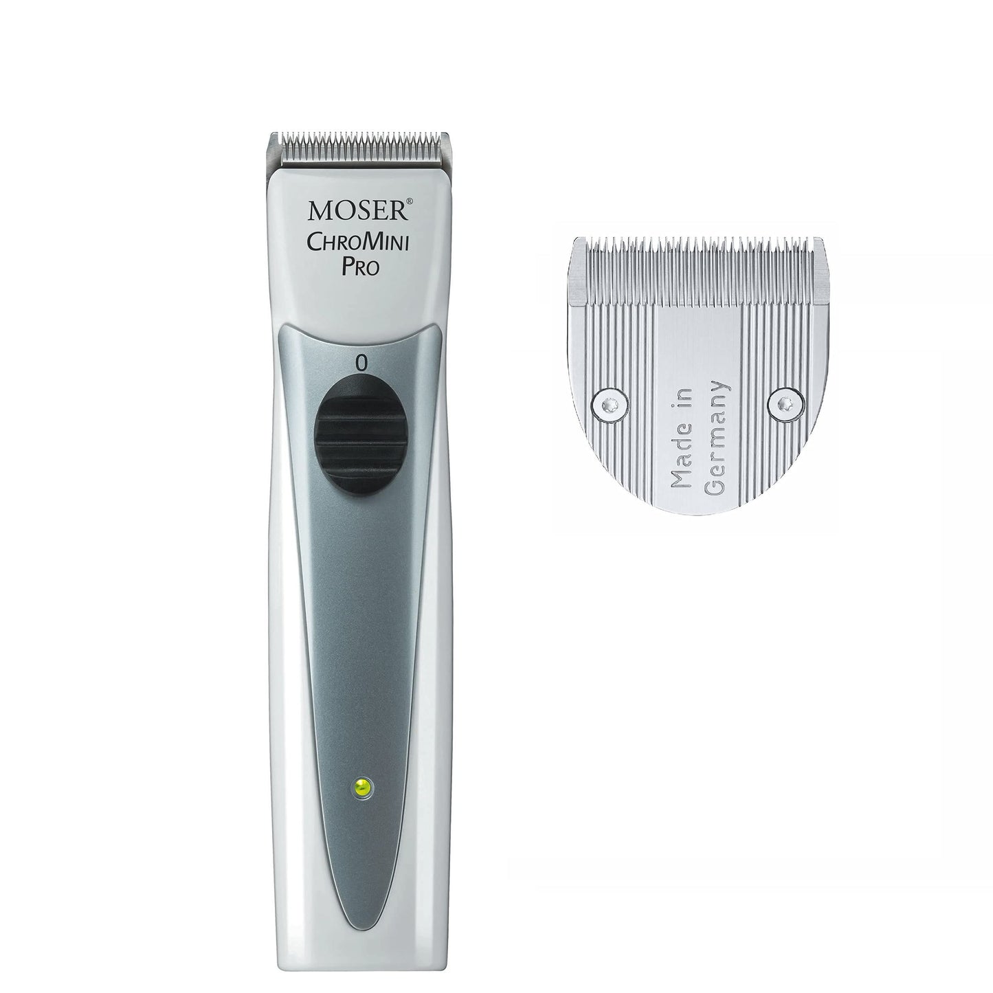 Moser 1591-0167,Chromini Pro Professional Cordless Trimmer, White, Small