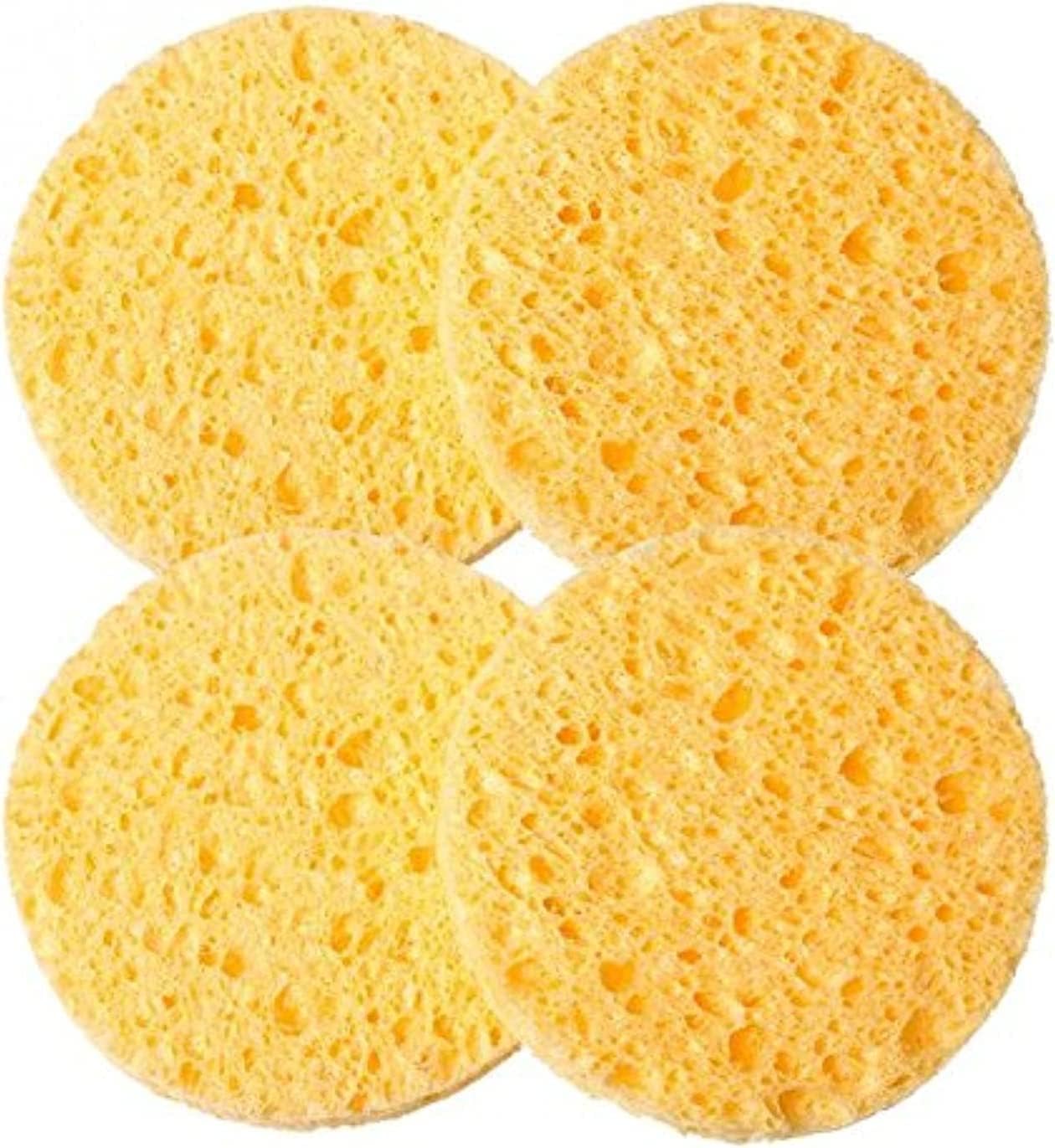 12 PCS Cleansing Sponges for Face, Facial Sponges Cleansing Reusable Compressed Cellulose Face Sponge (Round)