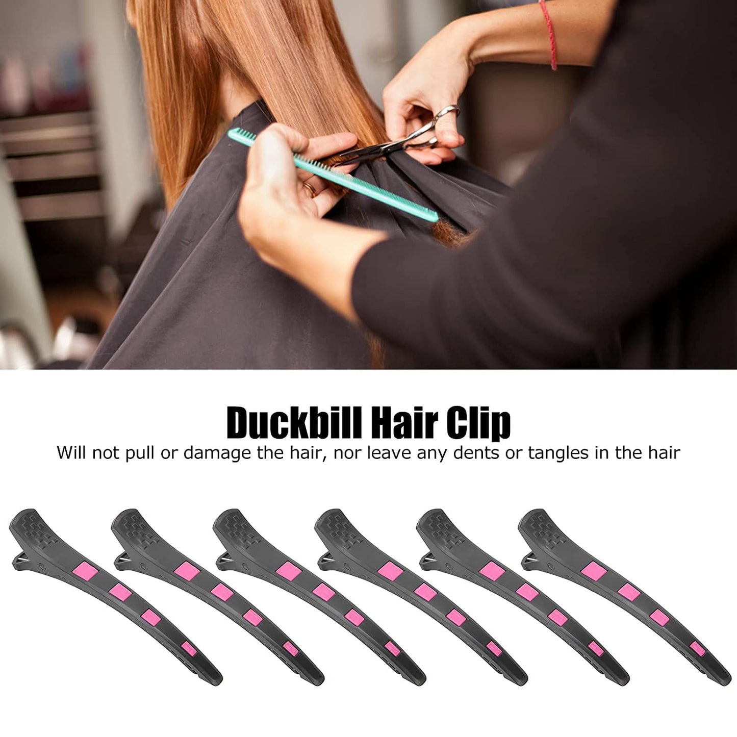 6pcs Duckbill Hair Clip Plastic Professional DIY Sectioning Clips Styling Tool for Hair Salon