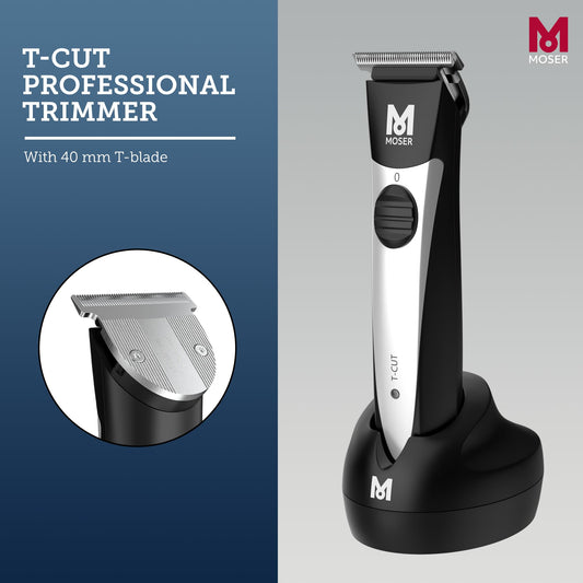 Moser T-Cut Professional Cord/Cordless Trimmer With T-Blade (Pack of 1) 1591-0170,