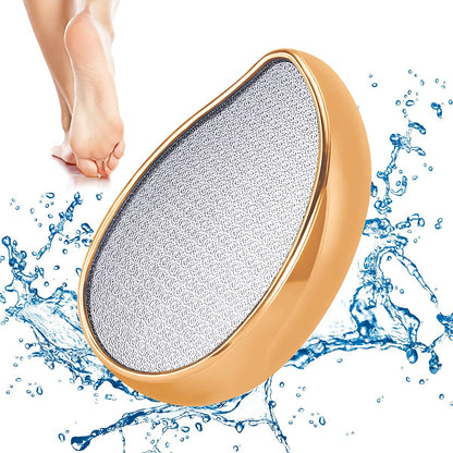 Glass Foot File Callus Remover, Innovative Nano Crystal Feet Scrubber for Travel Use, Portable Pedicure Foot Scraper for Cracked Heel (Normal)