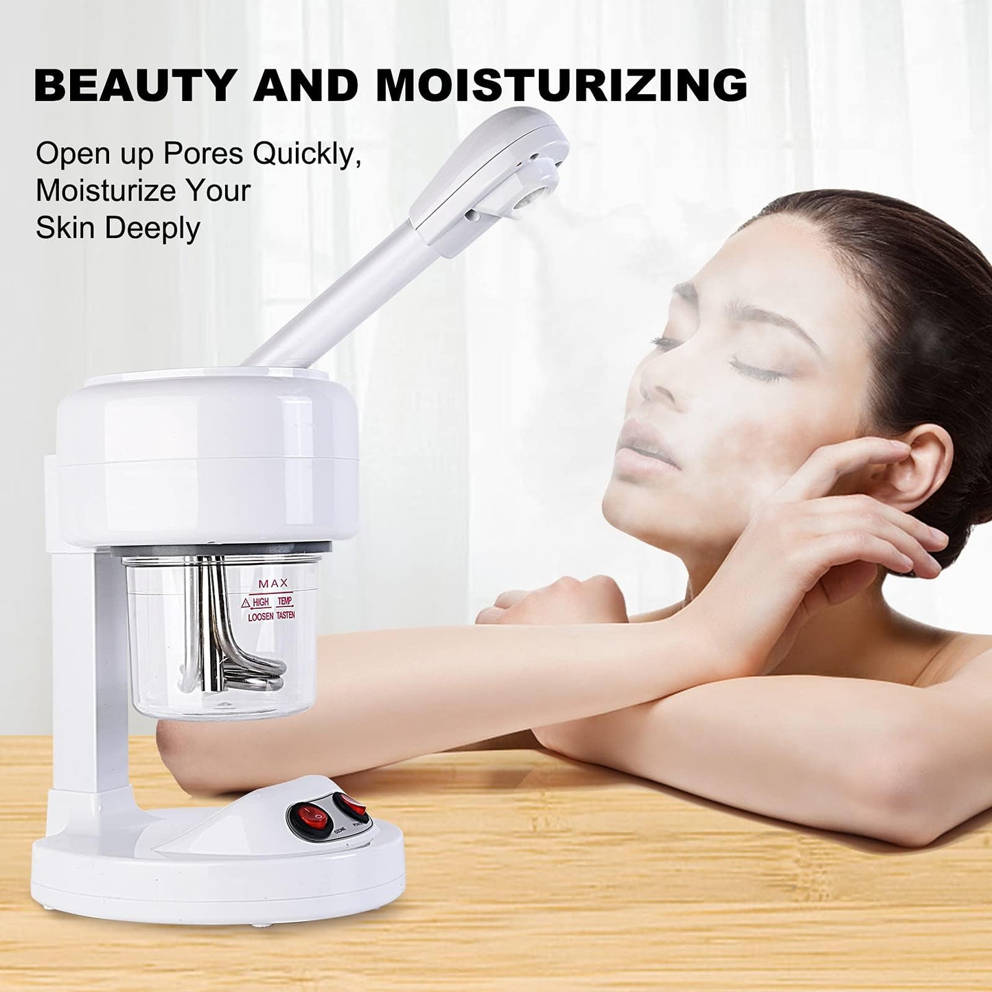 Vapour Portable Facial Steamer for Deep Cleaning, All Skin Types Professional Beauty Salon & Personal Care Use