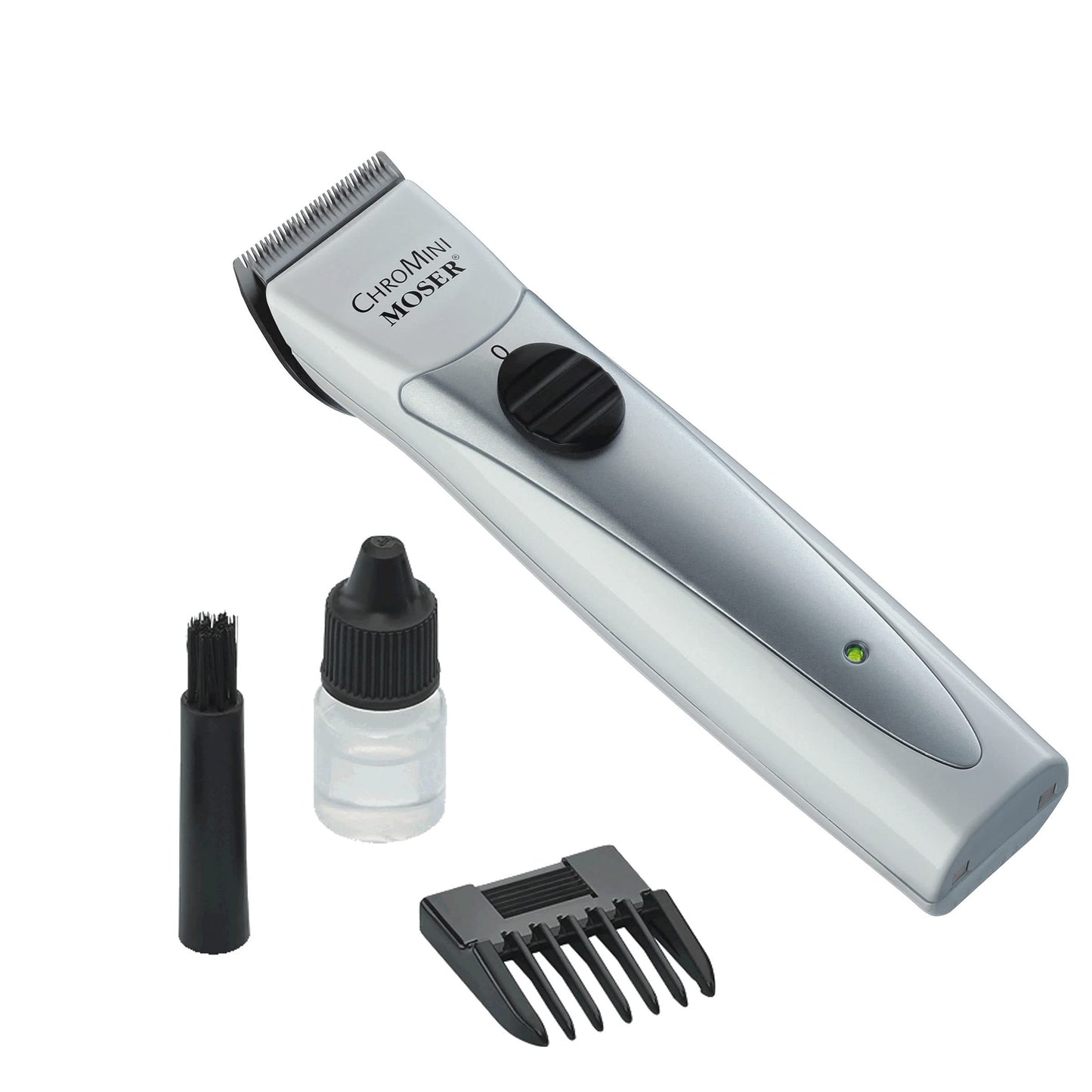 Moser 1591-0167,Chromini Pro Professional Cordless Trimmer, White, Small