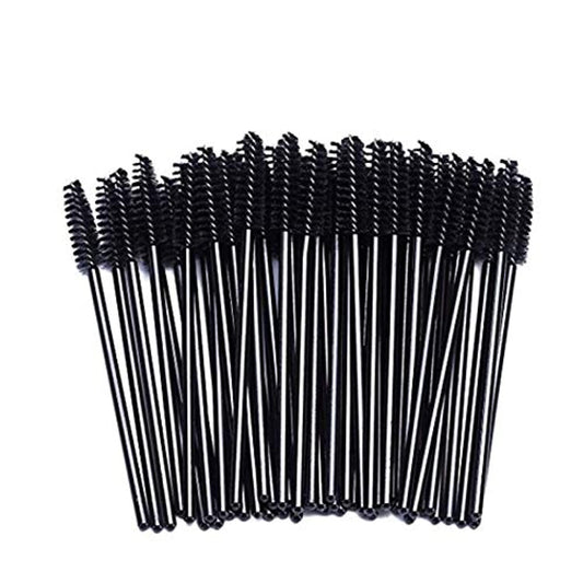 Eyelash Mascara Applicator Disposable Brush (100 Pieces, Black)