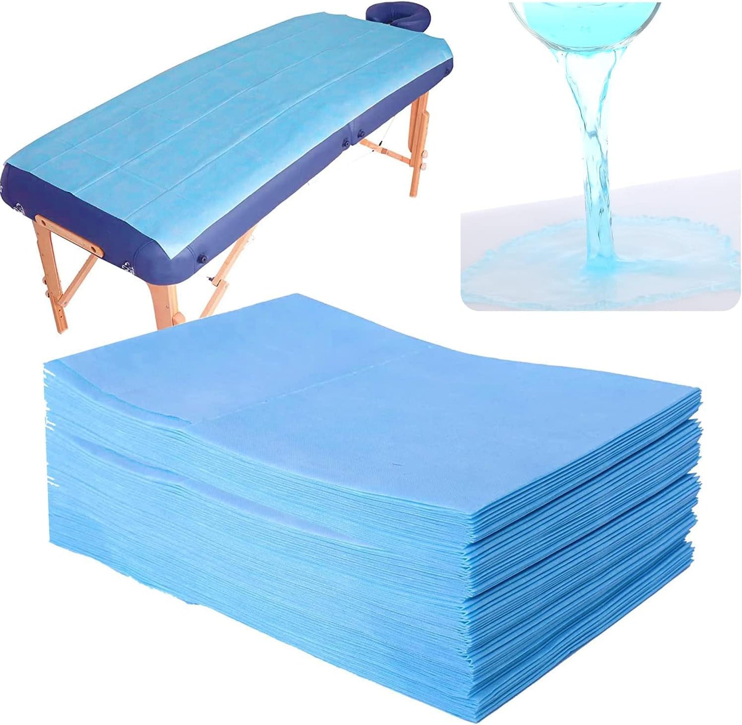 20 PCS Thick Massage Table Sheets Sets Waterproof and Oil Proof Disposable SPA Bed Sheets Non-Woven Fabric Lash Bed Cover