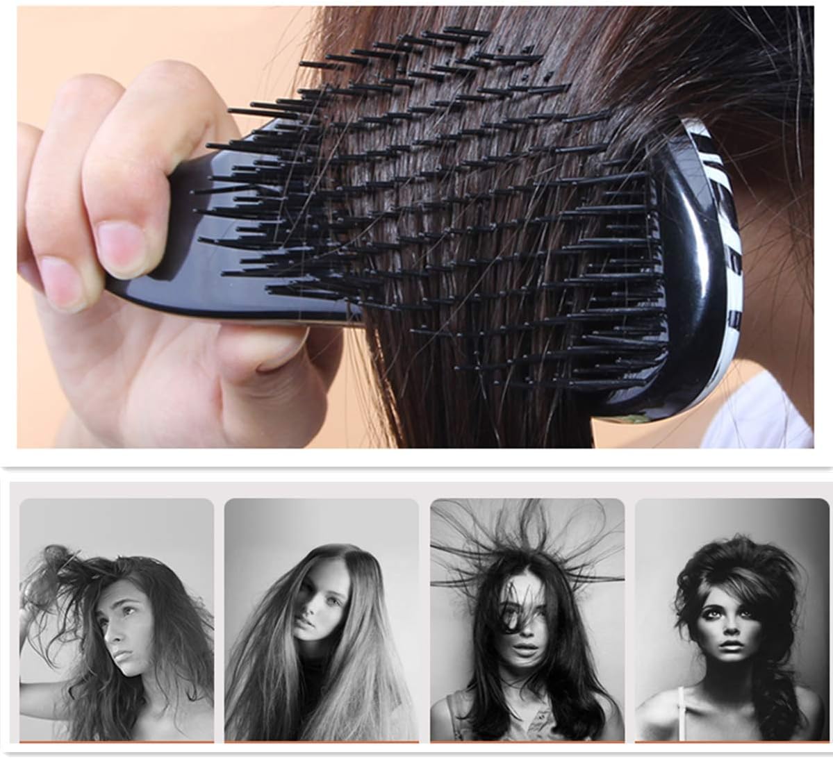 Hair Brush Tangle Detangling Comb Hair Brushes Salon Styling Tamer Massage (Color May Vary)