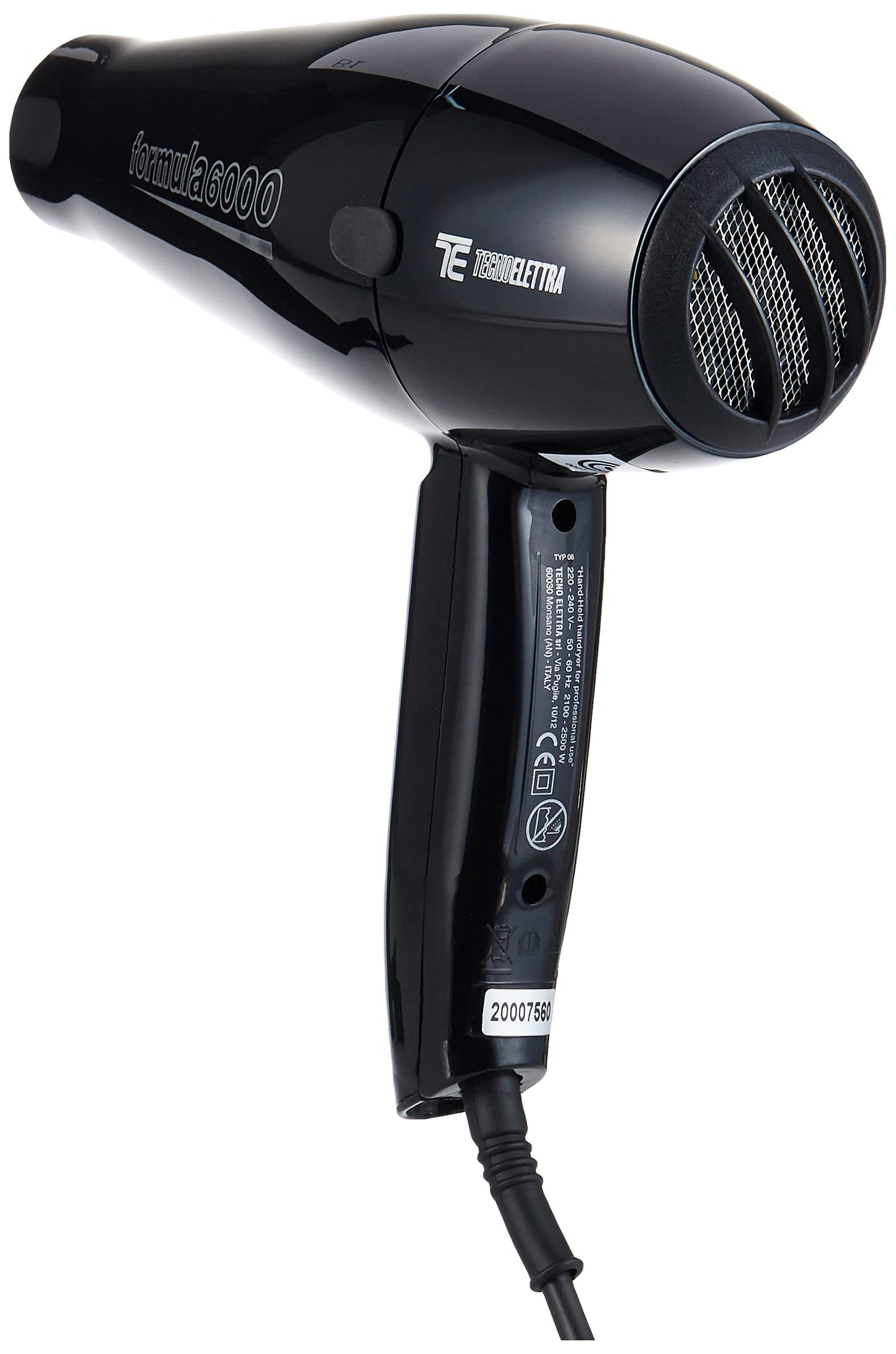 TechnoElectra 6000 Formula Hair Dryer with 3M Cord (Black, 2500W)