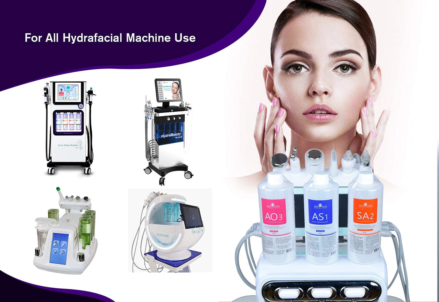 AS1 SA2 AO3 Aqua Peeling Solution Premium Salon Professional Dermabrasion Serum for Small Bubble Skin Care Facial Mask Machine