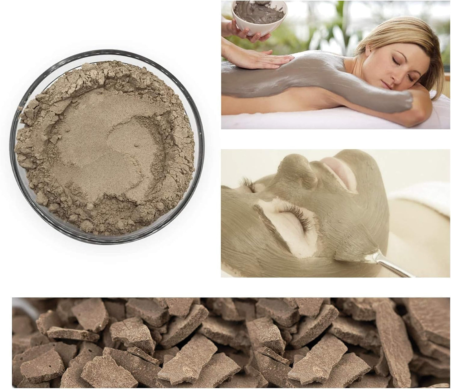 Ghassoul Moroccan Cleansing Clay, 500g, Natural Exfoliant for Face and Body Care