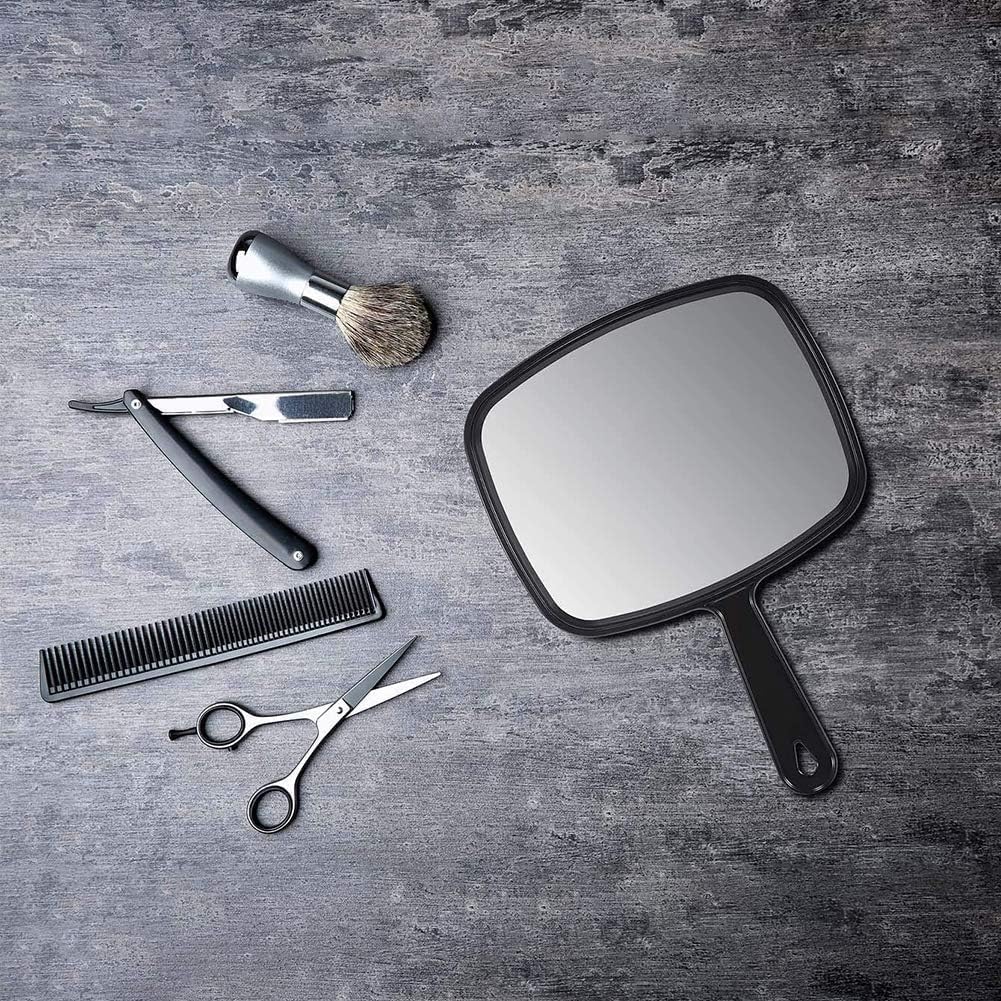 Hand Mirror Handheld Makeup Mirror with Handle for Barber Hairdressing