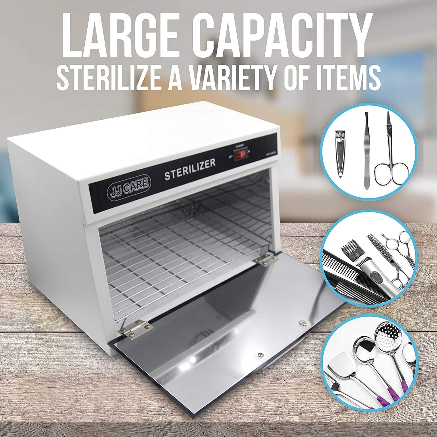 UV Sterilizer for Salon, Large UV Sanitizer Box 7.4 L Capacity, Sterilizer Cabinet for Clinics, Salon and Spa