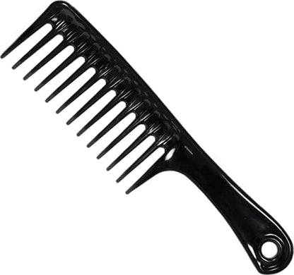 La Perla Tech Black Plastic Hair Comb 6808 - All Ages, Unisex