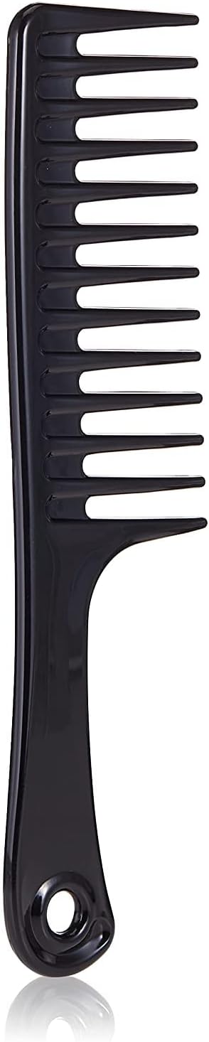 La Perla Tech Black Plastic Hair Comb 6808 - All Ages, Unisex
