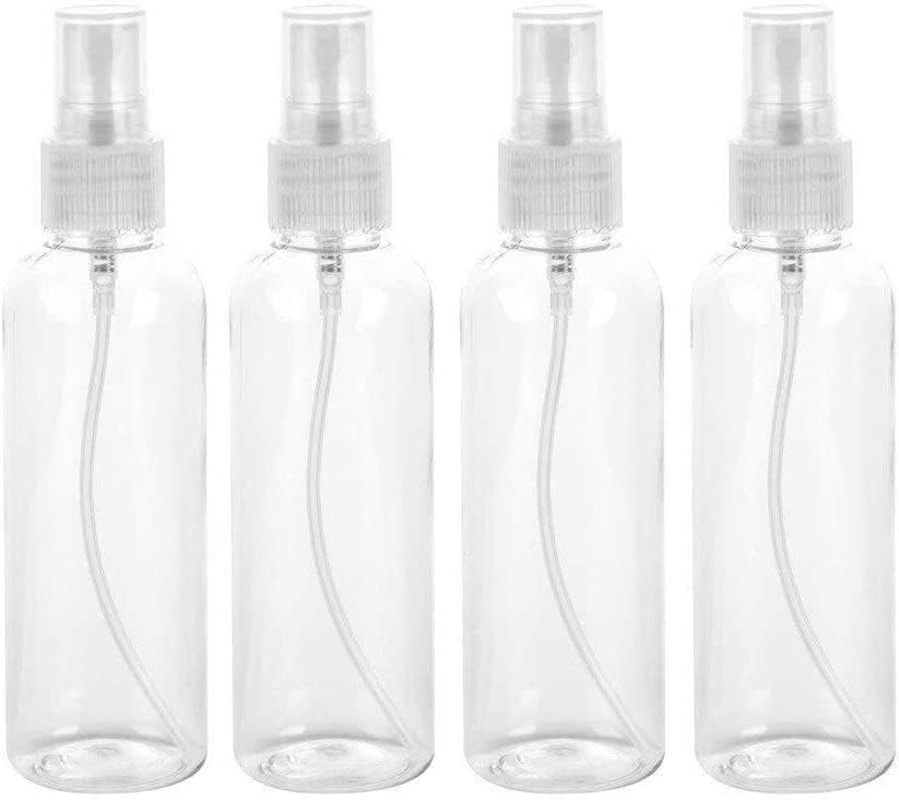 LA PERLA TECH 4Pcs 100ML Sprayer Bottles, Refillable Container Watering Can Travel Toiletries Liquid sprayer