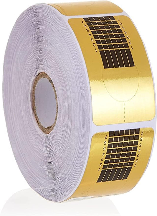 LA PERLA TECH 500 Pieces Nail Extension Forms Guide Sticker, Nail Art Tips Paper for Acrylic Gel Nail Shape Extension