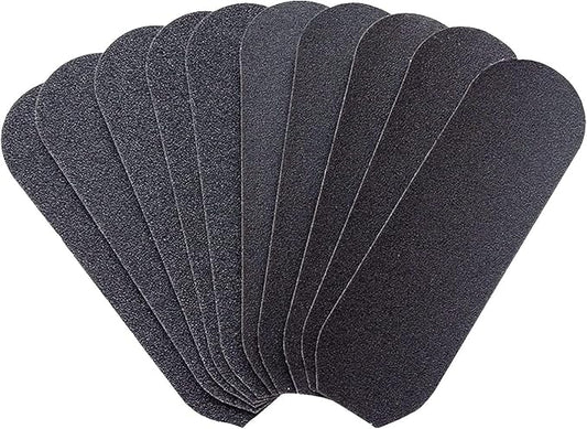 LA PERLA TECH Pedi File Replacement for Reusable Stainless Steel Foot Rasp Handle, 10 Count -Black