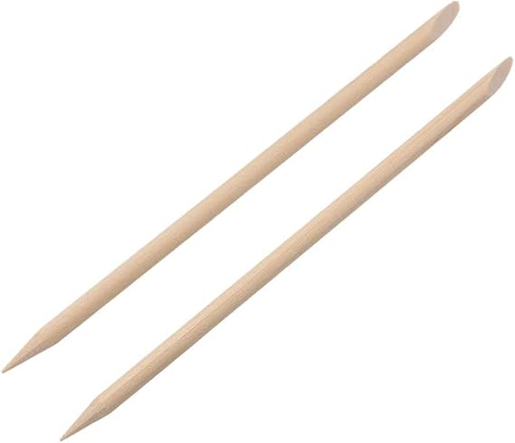 LA PERLA TECH 100Pcs Nail Art Cuticle Pusher Remover Manicure Pedicure Tool Orange Wood Sticks