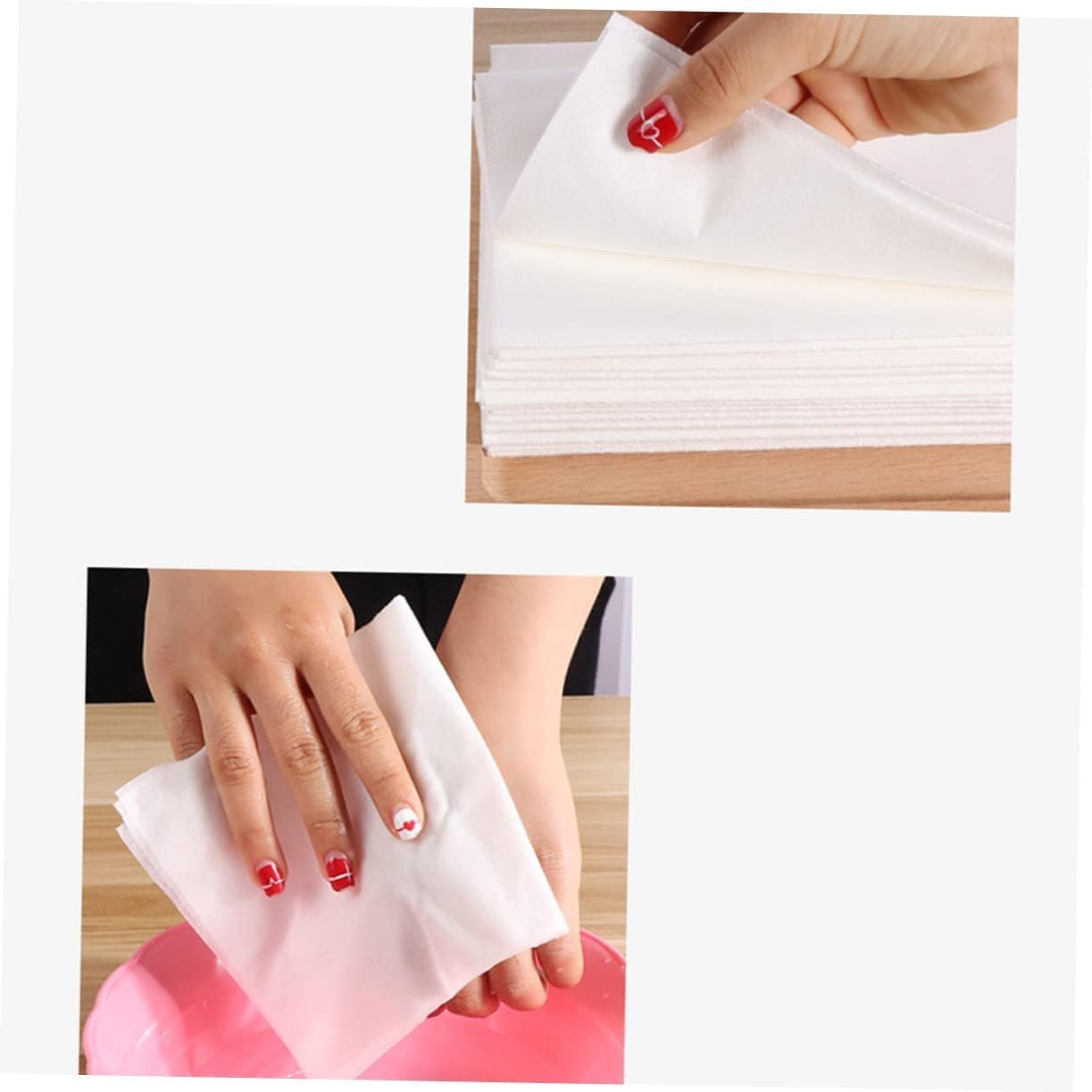 LA PERLA TECH 200 Sheets Disposable Manicure and Pedicure Towel Wood Pulp Super Absorbent Towels size 28cm cm X 58cm.