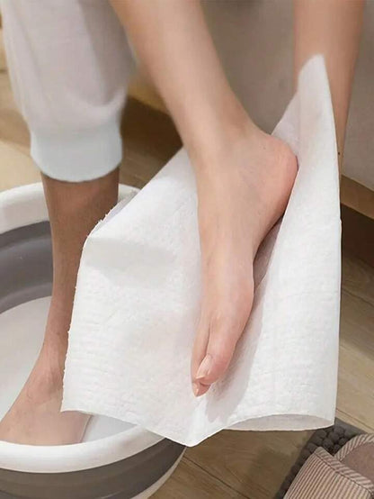 LA PERLA TECH 200 Sheets Disposable Manicure and Pedicure Towel Wood Pulp Super Absorbent Towels size 28cm cm X 58cm.