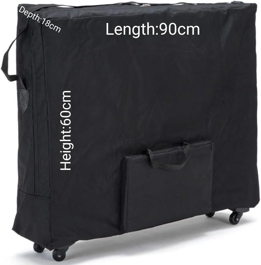 La Perla Tech Wheeled Carry Case for Portable Massage Spa Bed Black