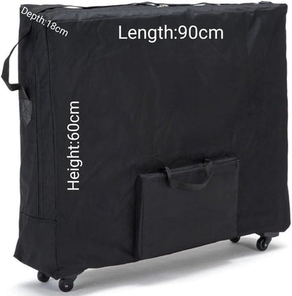 La Perla Tech Wheeled Carry Case for Portable Massage Spa Bed Black